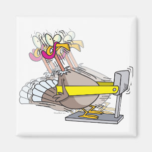 Lustiger Truthahn Thanksgiving-Diät Cartoon Magnet