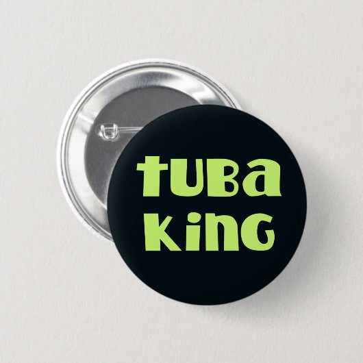 Lustiger Tuba-König Button (Vorne & Hinten)