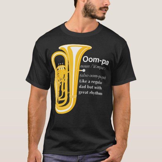 Lustiger Tuba-Vater Humor Für Blechband Stolz Oder T-Shirt (Vorderseite)