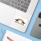 Lustiger Tukan Aufkleber (Laptop mit iPhone)