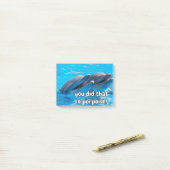 Lustiger Tümmler Memes lustige Post-it Klebezettel (Auf Schreibtisch)