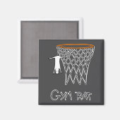 Lustiger Turnratten-Basketballkorb Magnet (Vorderseite/Rückseite)