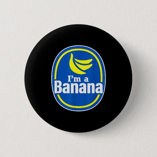 Lustiger tut so als wäre ich ein Bananen Halloween Button (Vorderseite)