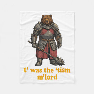 Lustiger Twas The Tism MLord mittelalterlicher Rit Fleecedecke