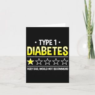 Lustiger Typ-1-Diabetes Ein-Sterne-Humor Karte