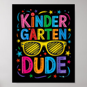 Lustiger Typ im Kindergarten Erster Tag zurück zur Poster