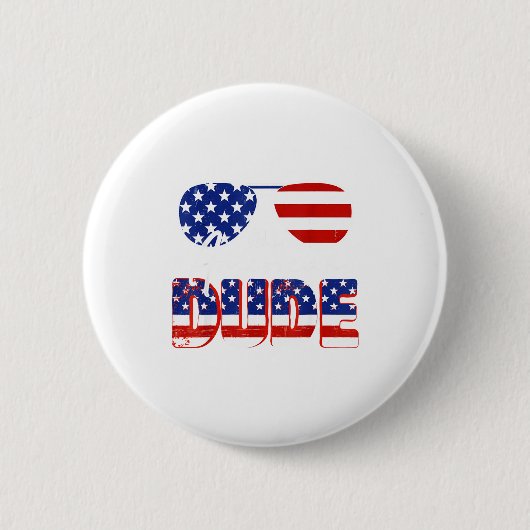 Lustiger typischer amerikanischer Typ 4. Juli Button (Vorderseite)