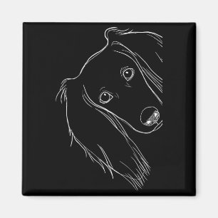 Lustiger überraschter Hund Saluki  Magnet