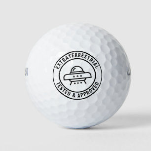 Lustiger UFO-Alien-Außerirdischer Getestet & Zugel Golfball