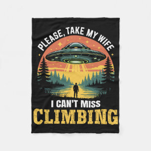 Lustiger UFO-Kletterwitz Herren Außerirdische Entf Fleecedecke