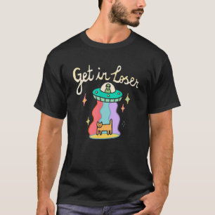Lustiger UFO Retro Komm rein Verlierer UFO Alien K T-Shirt