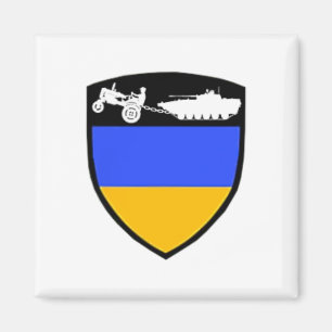 Lustiger Ukraine-Bauer-Traktor zieht Panzer-Meme  Magnet