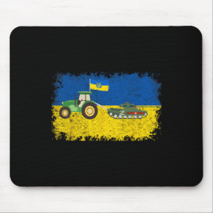 Lustiger ukrainischer Bauer stiehlt Panzer Meme I Mousepad