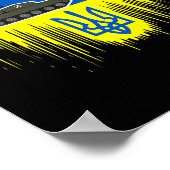 Lustiger ukrainischer Bauer stiehlt Panzer Ukraine Poster (Ecke)