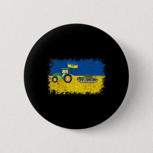 Lustiger ukrainischer Bauer stiehlt Tank Meme I St Button