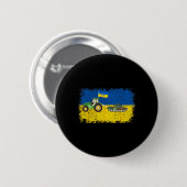 Lustiger ukrainischer Bauer stiehlt Tank Meme I St Button (Vorne & Hinten)