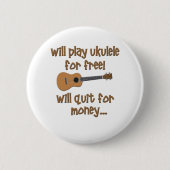 Lustiger Ukulele Button (Vorderseite)