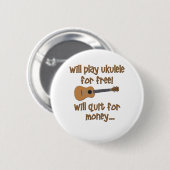 Lustiger Ukulele Button (Vorne & Hinten)