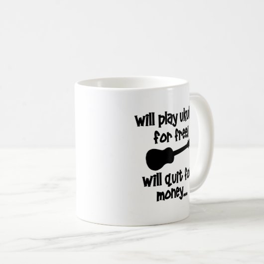 Lustiger Ukulele Kaffeetasse (VorderseiteRechts)