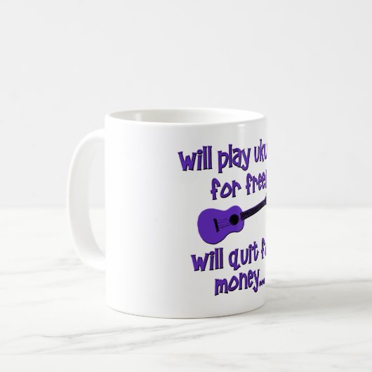 Lustiger Ukulele Kaffeetasse (Vorderseite Links)
