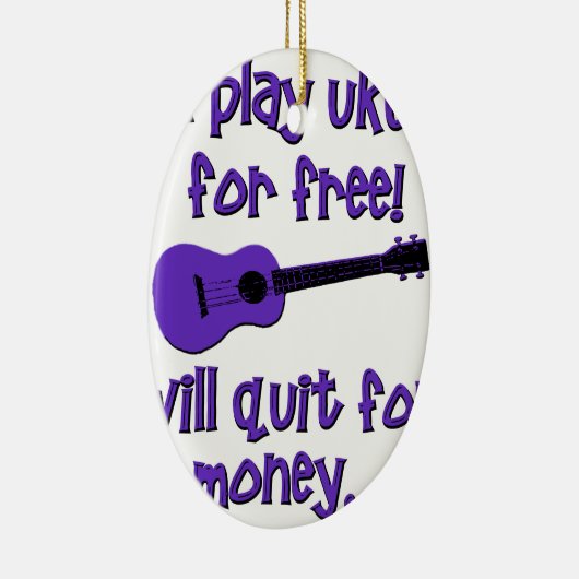 Lustiger Ukulele Keramikornament (Rechts)