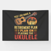 Lustiger Ukulele-Renteneintritts-Plan Banner (Horizontal)