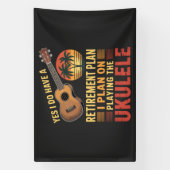 Lustiger Ukulele-Renteneintritts-Plan Banner (Vertikal)