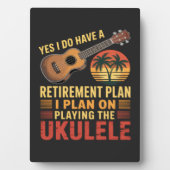 Lustiger Ukulele-Renteneintritts-Plan Fotoplatte (Vorderseite)
