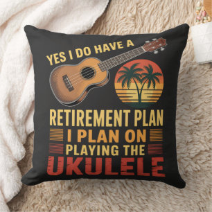 Lustiger Ukulele-Renteneintritts-Plan Kissen