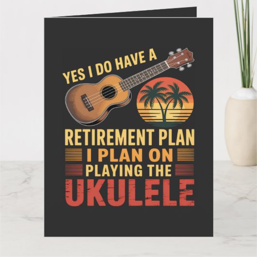 Lustiger Ukulele-Renteneintrittsplan Karte (Vorderseite)