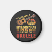 Lustiger Ukulele-Renteneintrittsplan Magnet (Vorne)