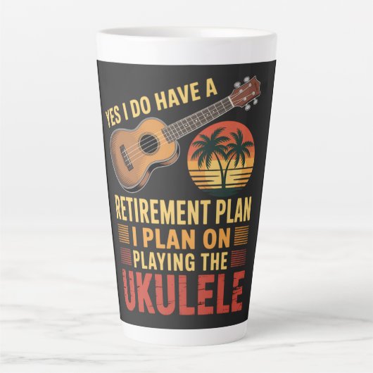 Lustiger Ukulele-Renteneintrittsplan Milchtasse (Vorderseite)