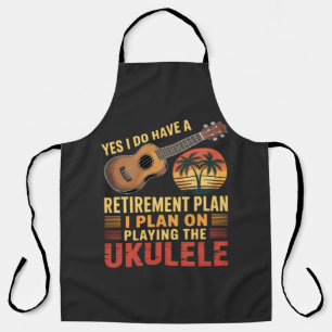 Lustiger Ukulele-Renteneintrittsplan Schürze