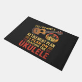 Lustiger Ukulele-Rentnerplan Fußmatte (Schrägansicht)