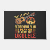 Lustiger Ukulele-Rentnerplan Fußmatte (Vorderseite)