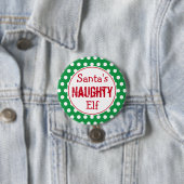 Lustiger unartiger Elf Weihnachts Knopf Pin Button (Beispiel)