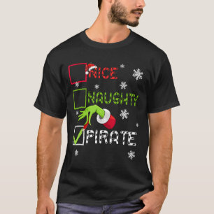 Lustiger unartiger Pirat Weihnachten Xmas Männer F T-Shirt