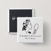 Lustiger und eleganter Mann, der Zitate heftig Button (Vorne & Hinten)