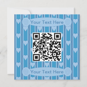 Lustiger und Fancy Herz-QR-Code Einladung