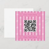 Lustiger und Fancy Pink-Schneeflocken-QR-Code Einladung (Vorne/Hinten)