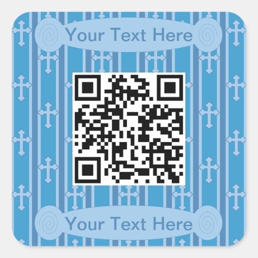 Lustiger und Fancy QR-Code Quadratischer Aufkleber (Vorderseite)