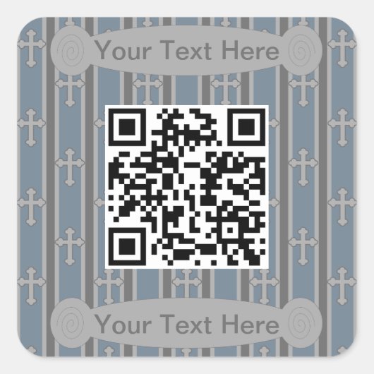 Lustiger und Fancy-QR-Code Quadratischer Aufkleber (Vorderseite)