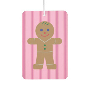 Lustiger und Fancy-Rosa-Gingerbread-Mann Autolufterfrischer