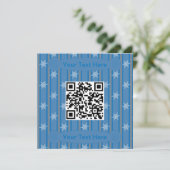 Lustiger und Fancy-Schneeflocken-QR-Code Einladung (Stehend Vorderseite)
