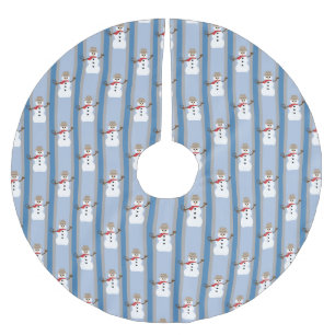 Lustiger und Fancy Schneemann Detektiv Polyester Weihnachtsbaumdecke