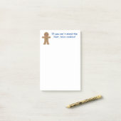 Lustiger und Fancy-Weihnachts-Gingerbread-Mann Post-it Klebezettel (Auf Schreibtisch)