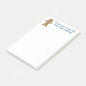 Lustiger und Fancy-Weihnachts-Gingerbread-Mann Post-it Klebezettel (angewinkelt)