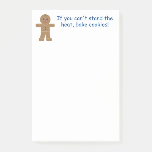 Lustiger und Fancy-Weihnachts-Gingerbread-Mann Post-it Klebezettel (Vorderseite)