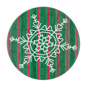 Lustiger und Fancy-Weihnachts-Schneestern Schneidebrett
