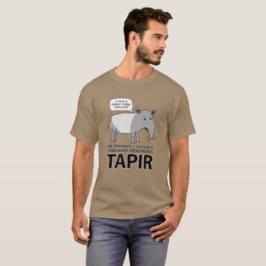 Lustiger und niedlicher aber abscheulicher Tapir T-Shirt (Vorne ganz)